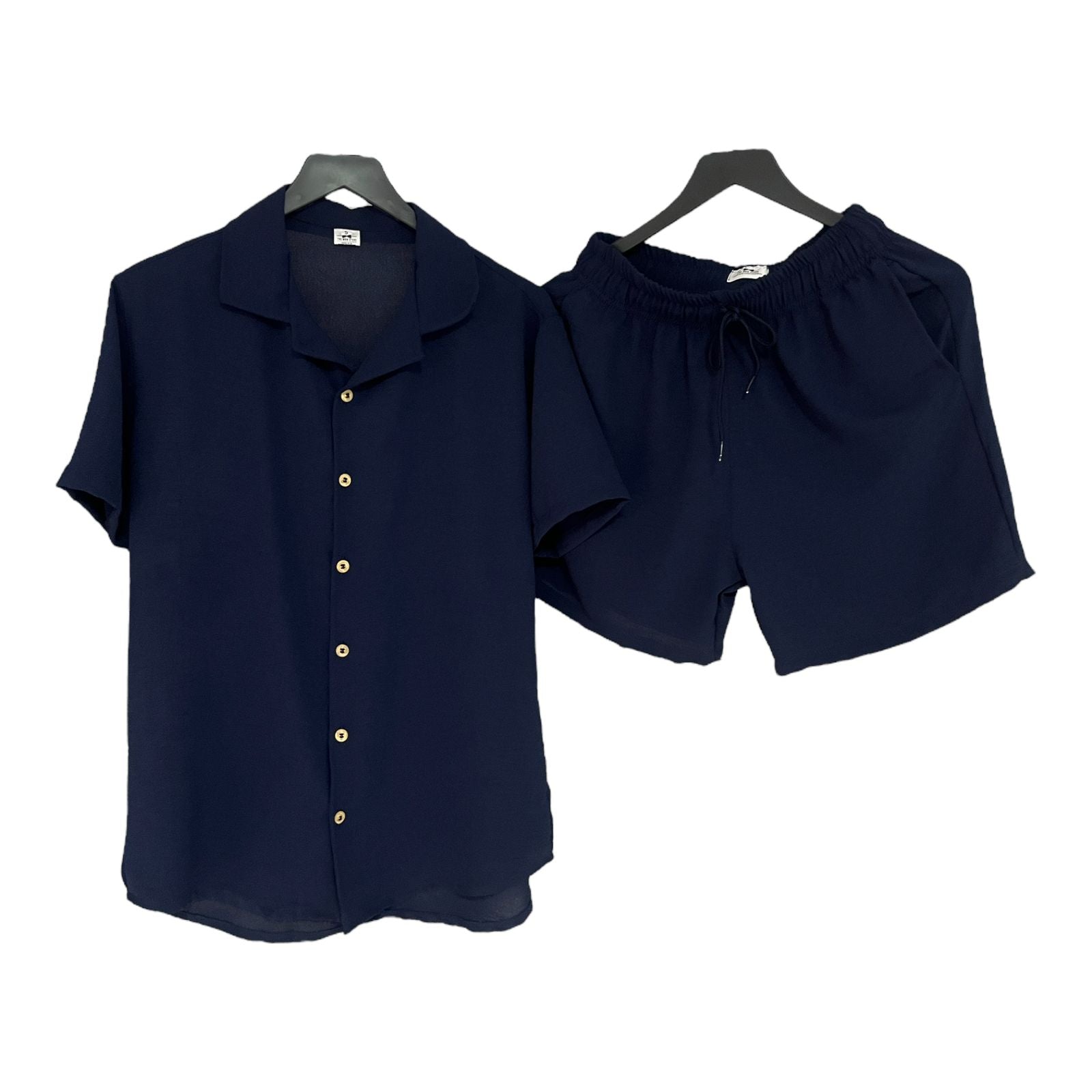Conjunto Azul Oscuro Texturizada Regular Fit
