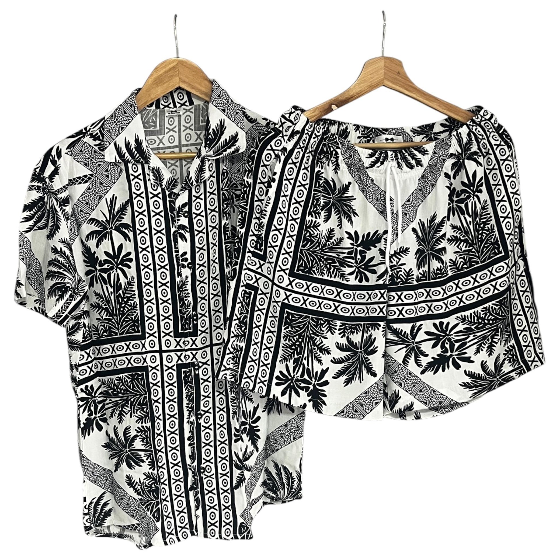 Conjunto Black Palmas Lino Regular Fit