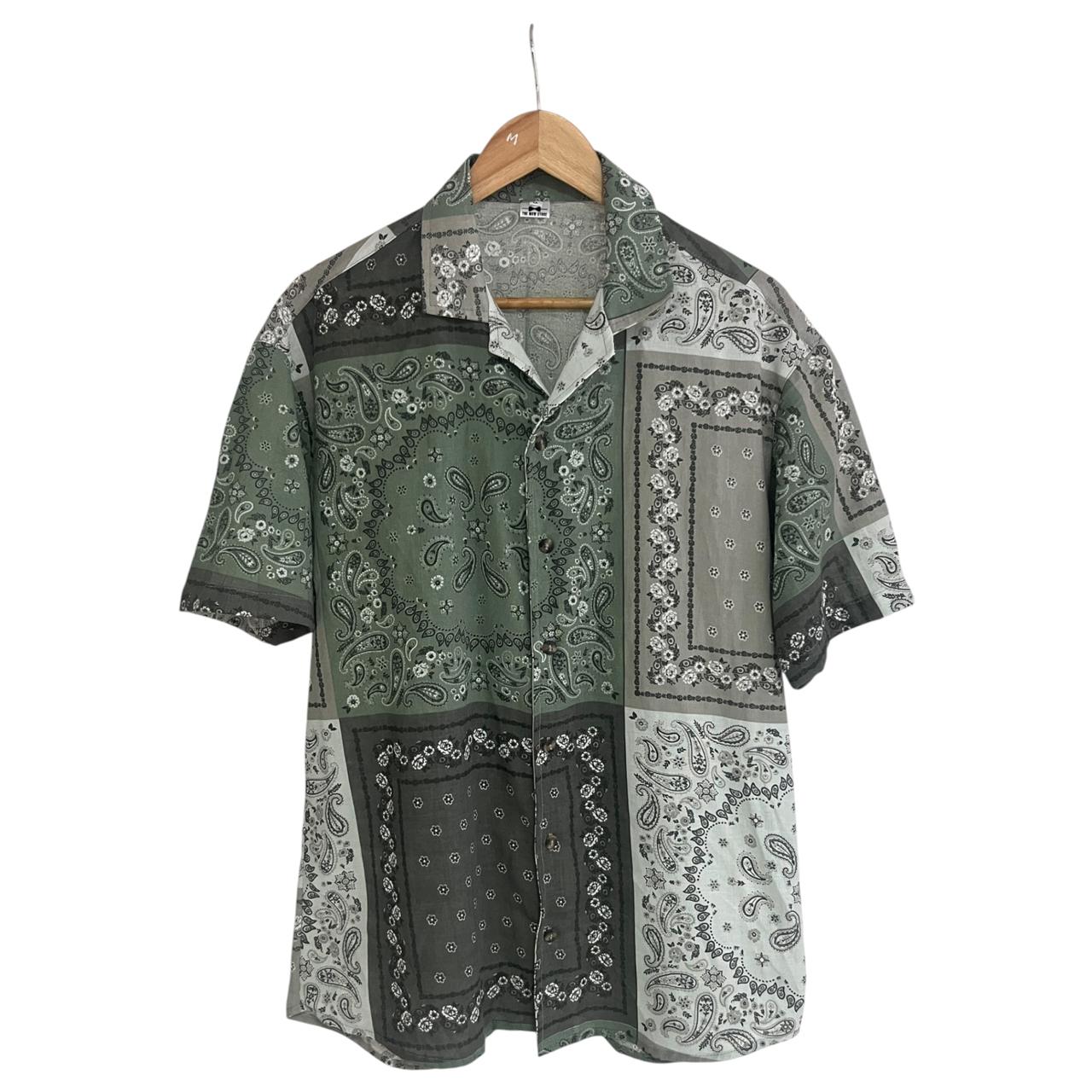 Camisa Bandana Verde Lino