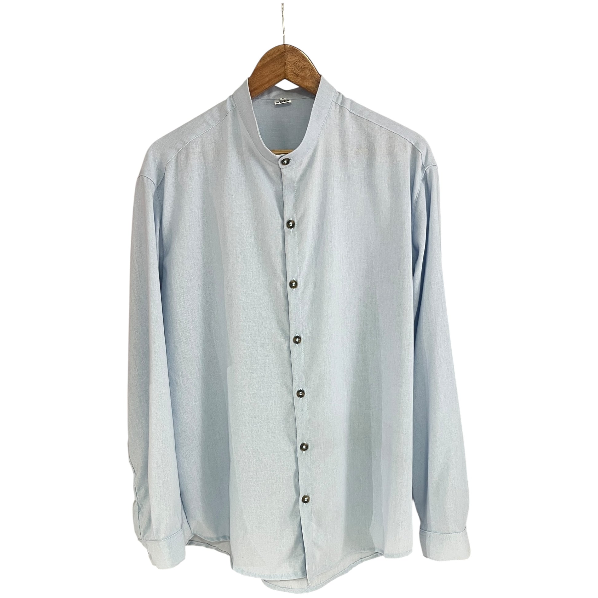 Camisa Manga Larga Azul Cielo Regular Fit Lino