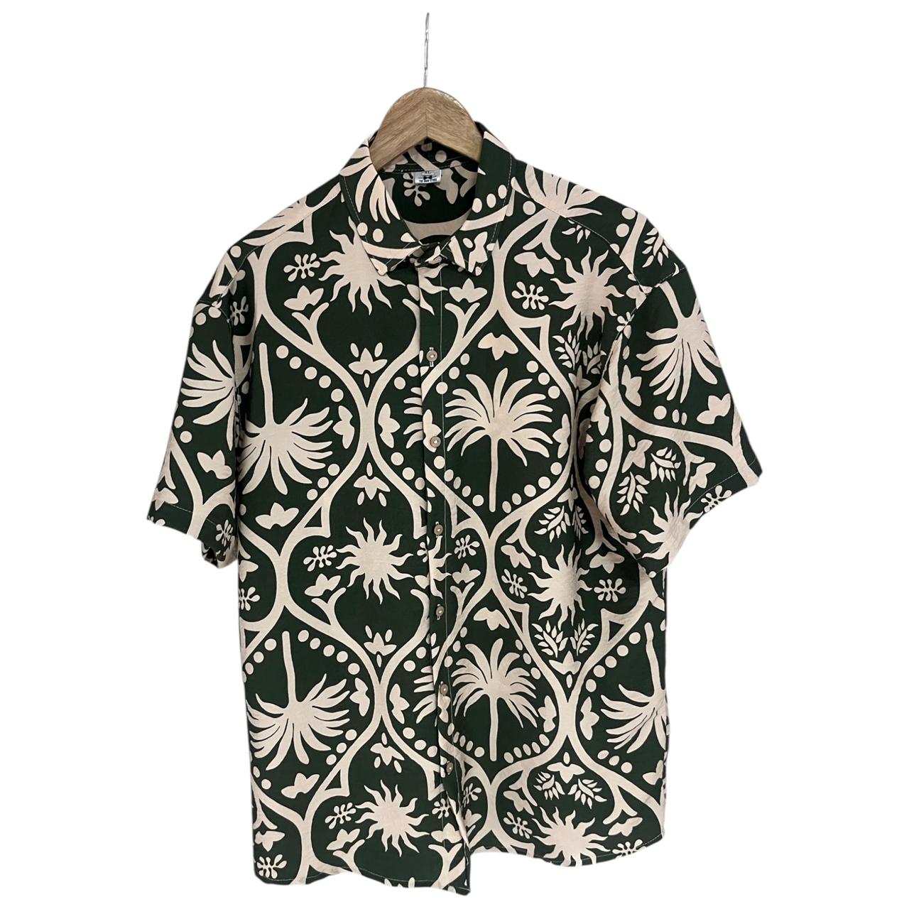 Camisa Palmar Verde Regular Fit Rayon