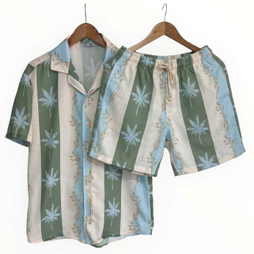 Set Rayas Palms Lino