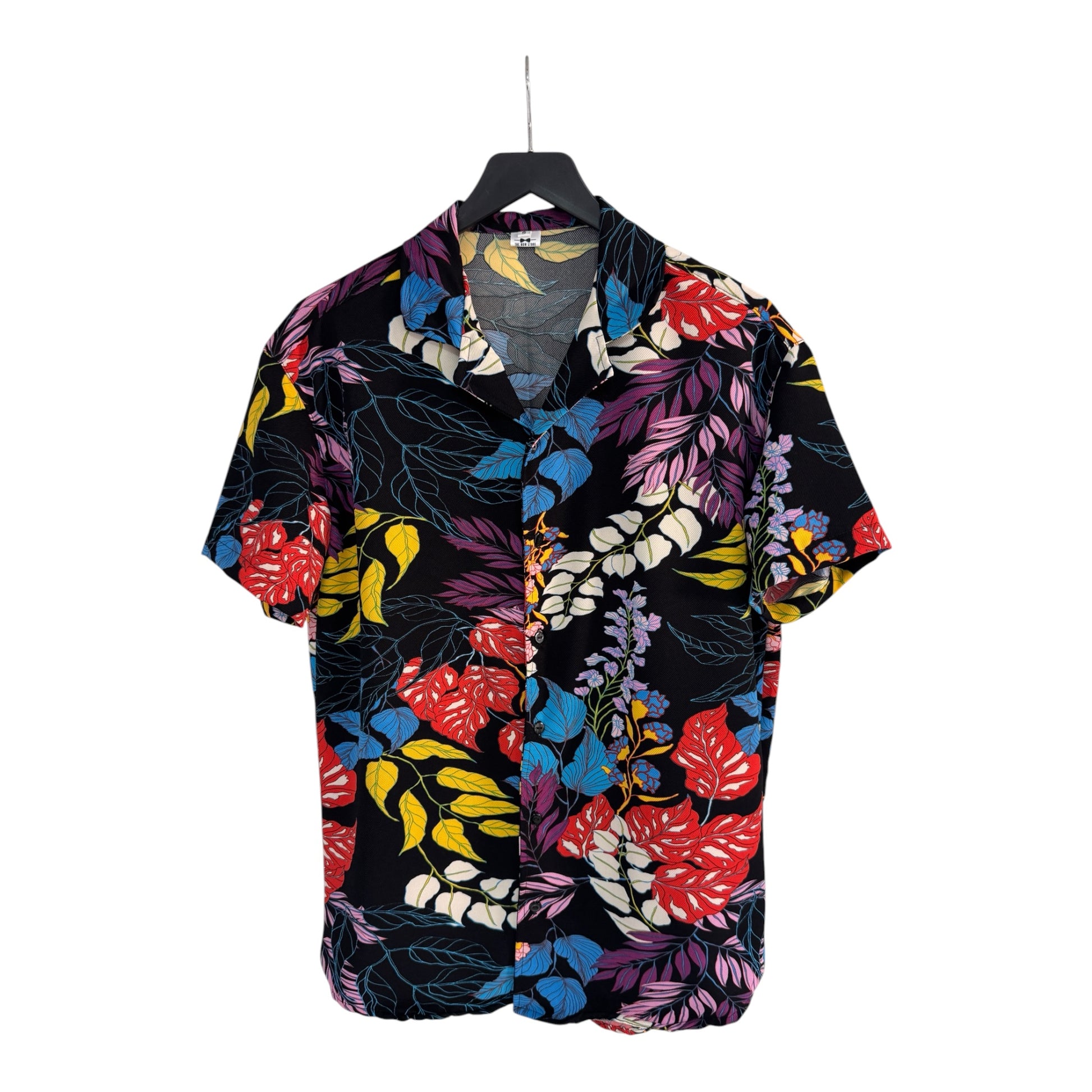 Camisa Con Estampado Tropical Texturizado