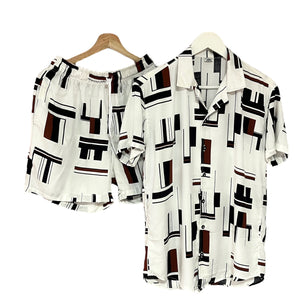 Conjunto Cuadrato Vinotinto Regular Fit Rayon