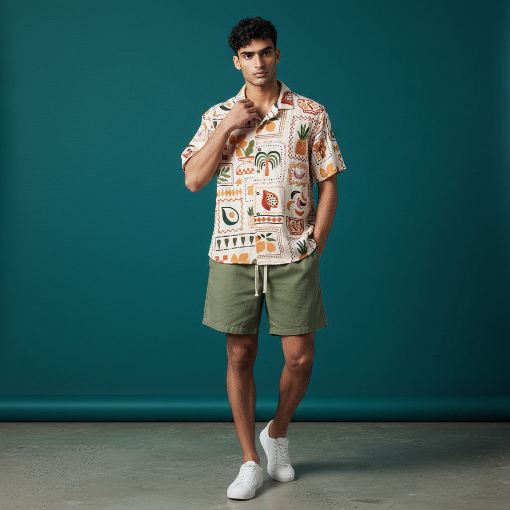 Bermuda Verde lino Sport Regular Fit