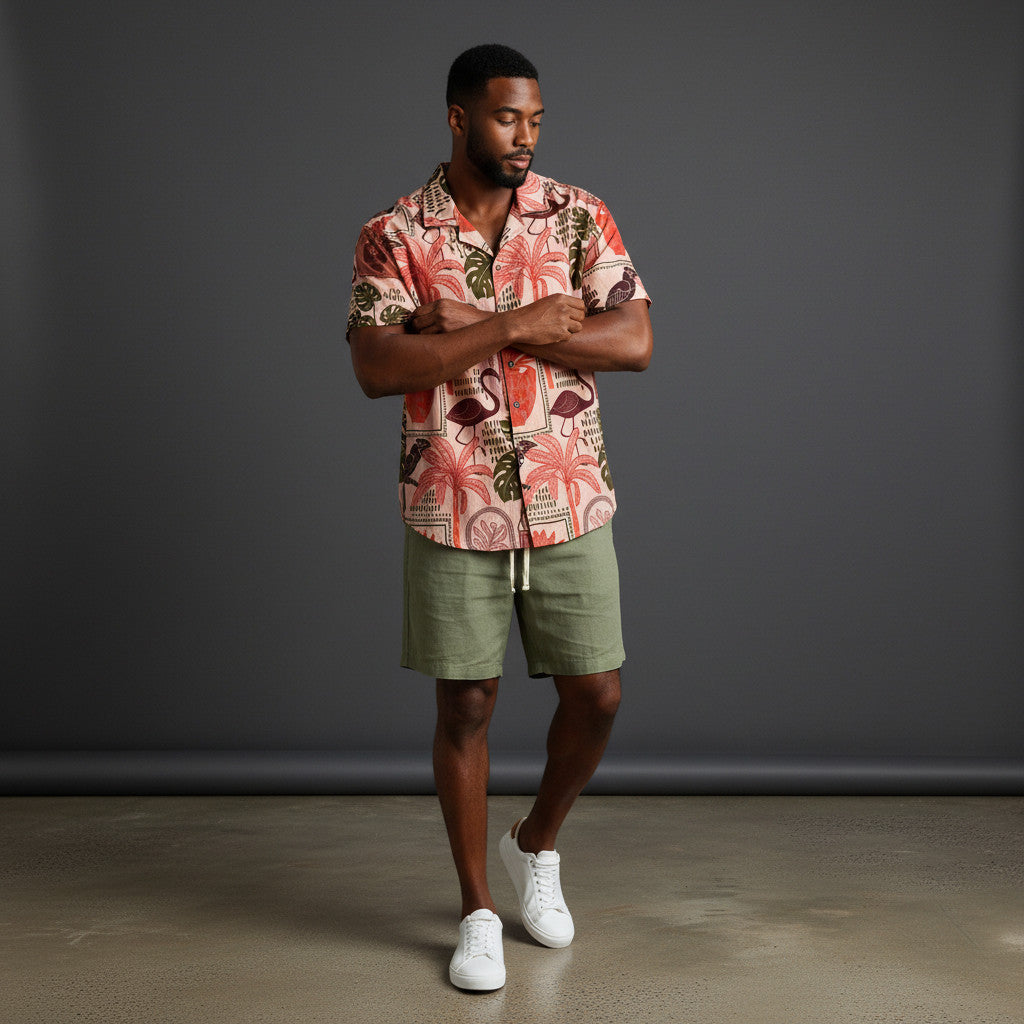 Bermuda Verde lino Sport Regular Fit