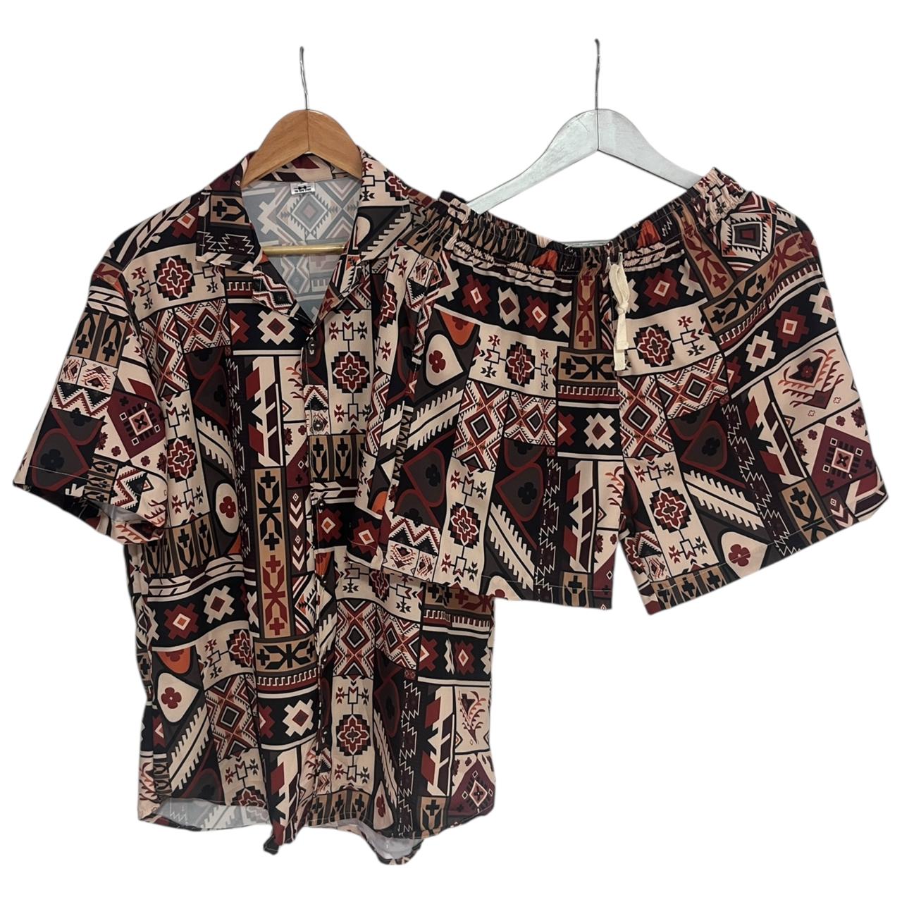 Conjunto Amalfitana Roja Regular Fit Seda