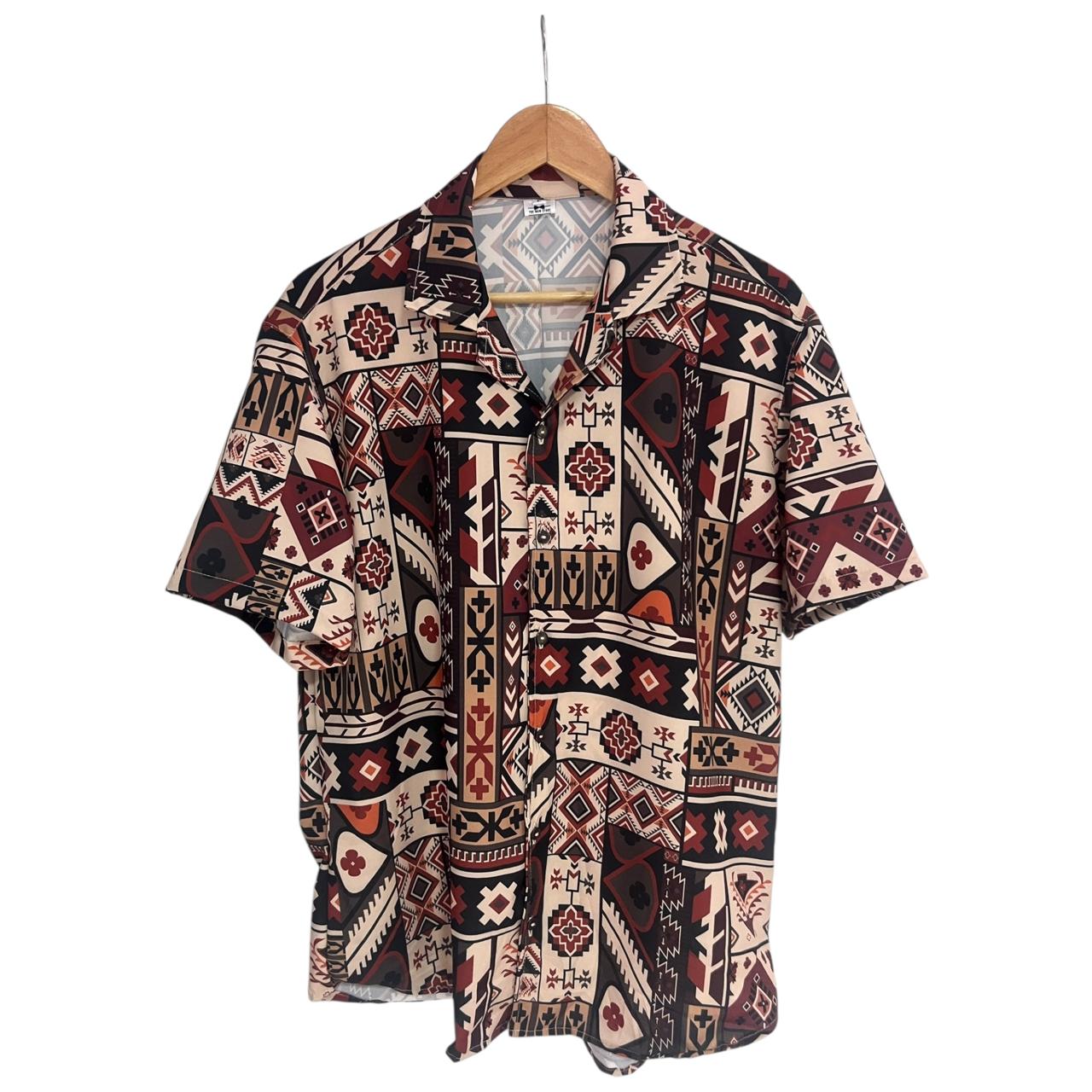 Camisa Amalfita Roja Regular Fit Seda