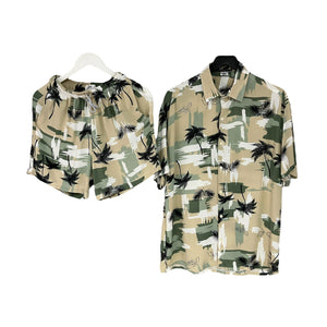 Conjunto Tropical Militar Regular Fit Rayon