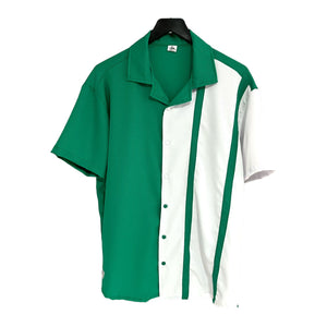 Camisa Verde/Blanco Regular Fit Texturizada