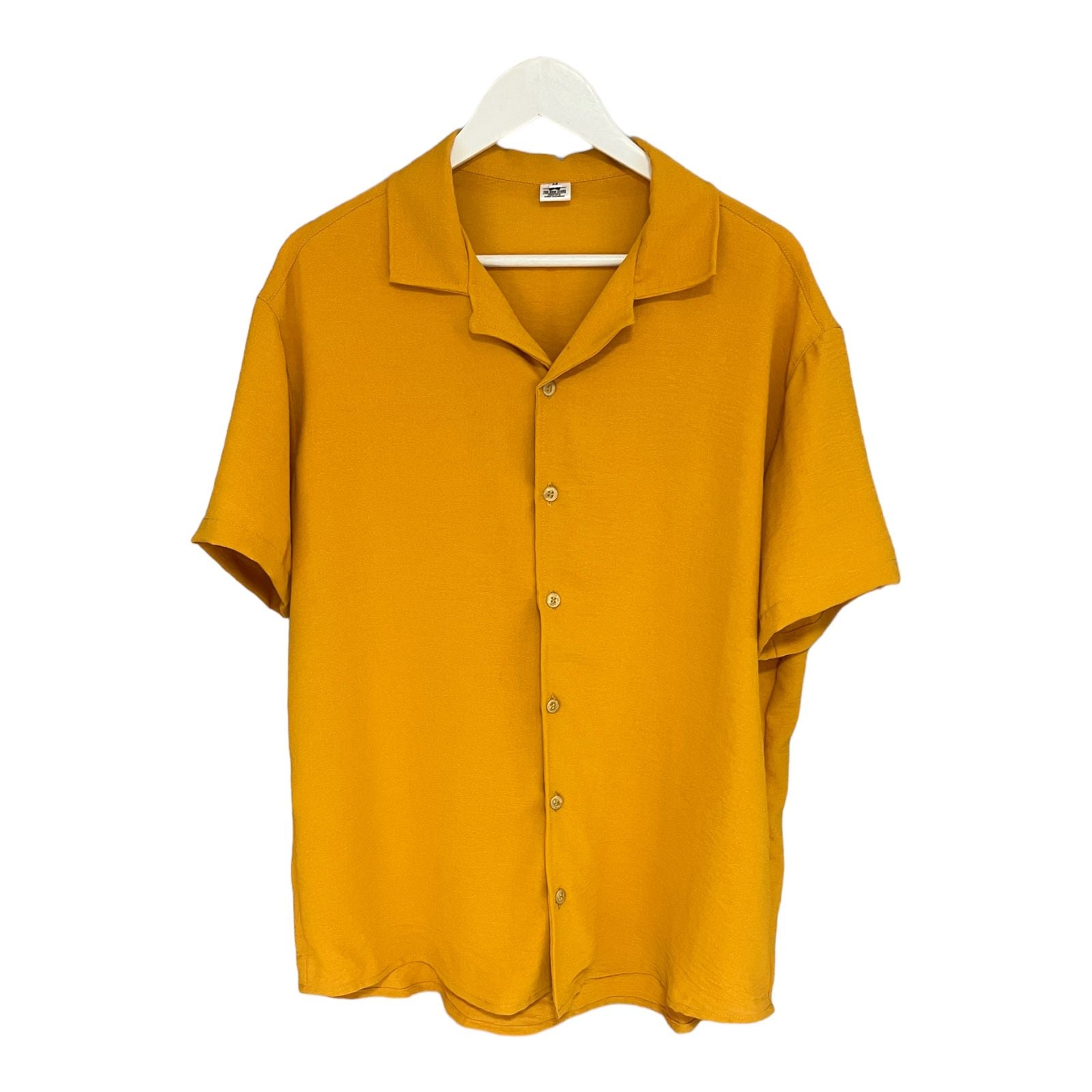 Camisa Solapa Mostaza  Regular Fit