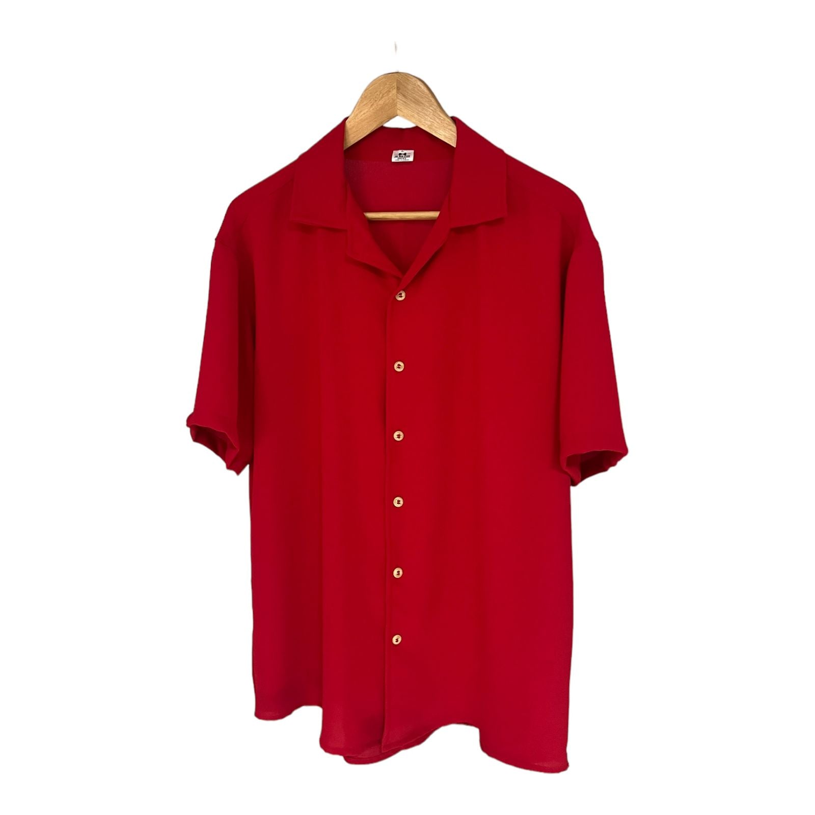 Camisa Solapa Roja Regular Fit