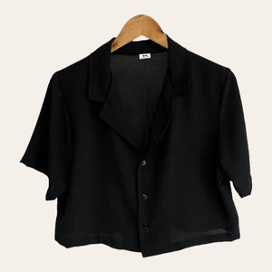 Croptop Negro Regular Fit