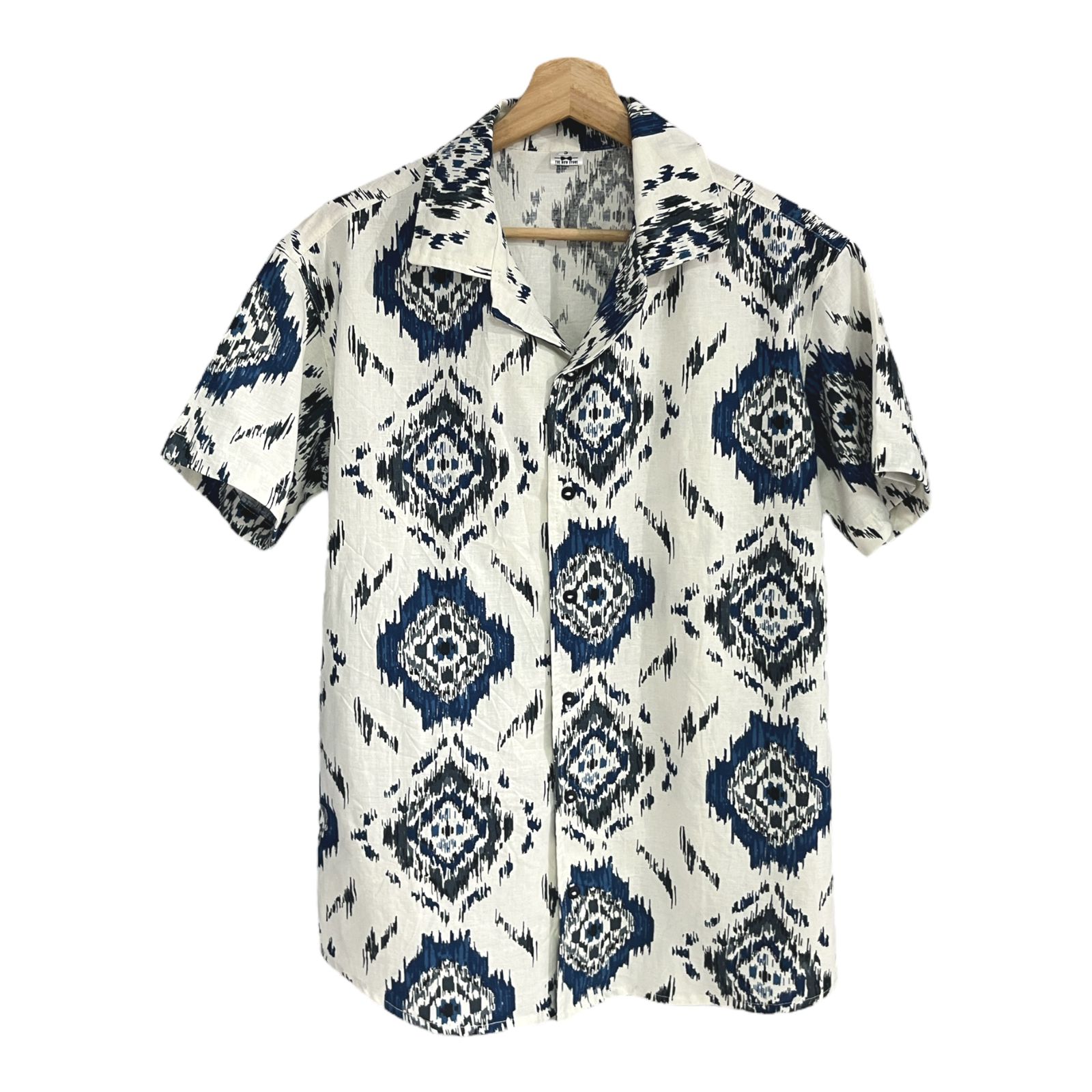 Camisa Tribalera Blanca Regular Fit Lino