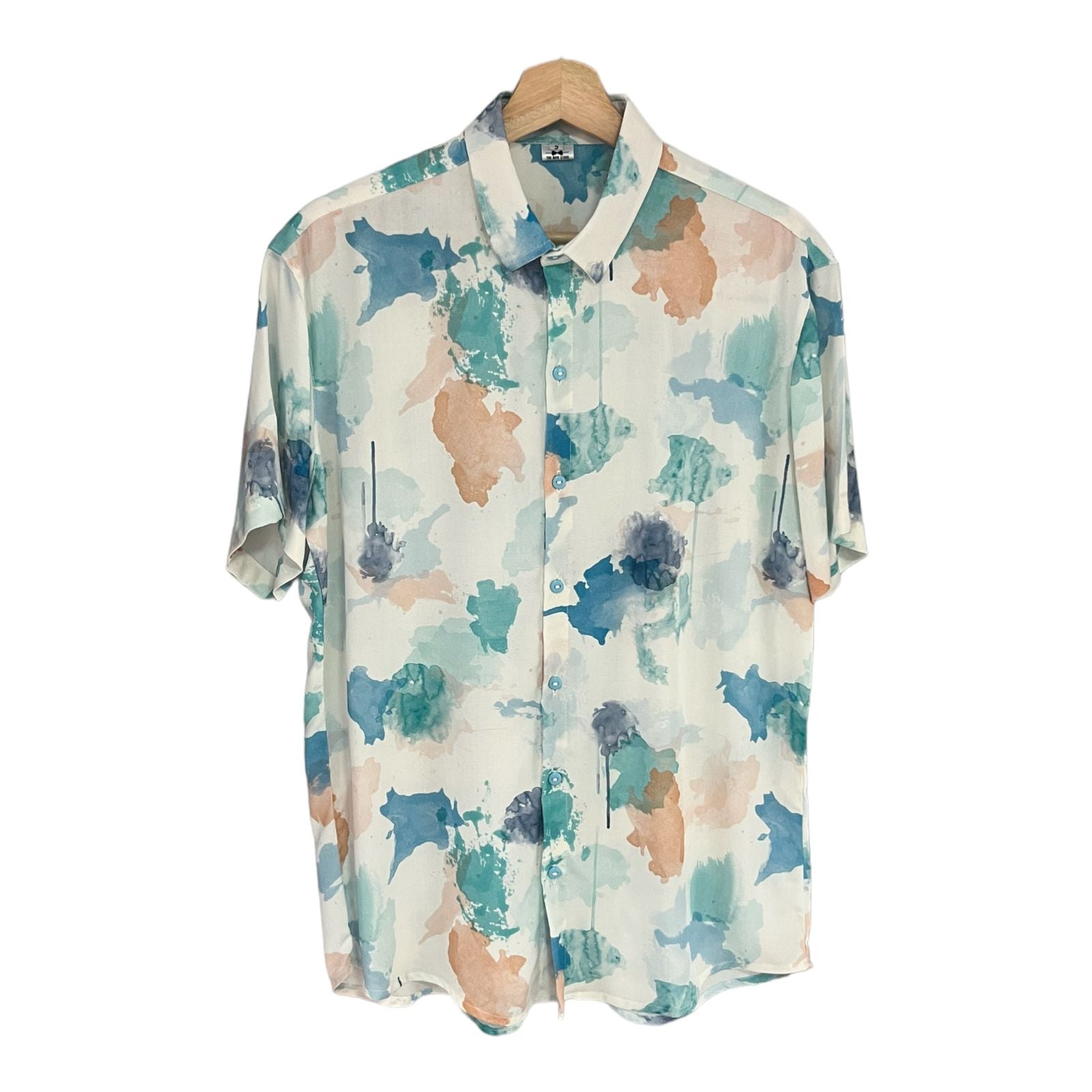 Camisa Picasso Azul Regular Fit Rayon