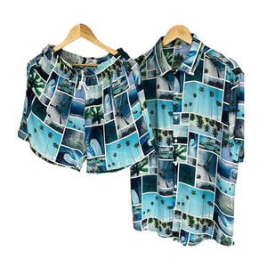 Conjunto CaribeAlegre AzulCielo Rayon Regular Fit