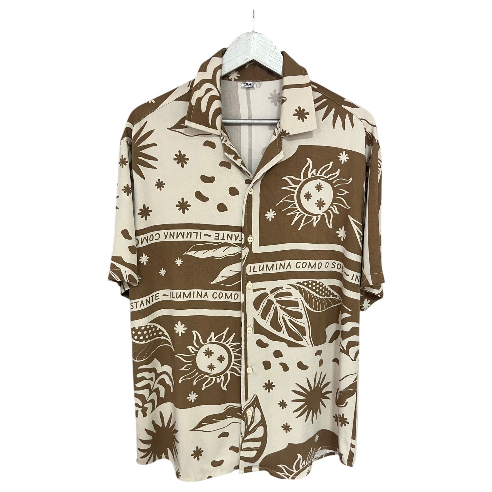 Camisa Ilumina Cafe Regular Fit Rayon