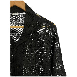 Camisa Regular Fit Negra Tejido