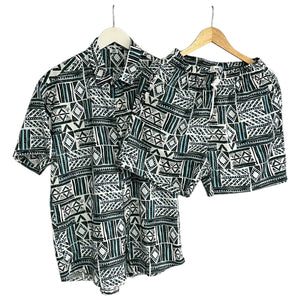 Conjunto TribalRace Verde Regular Fit Lino