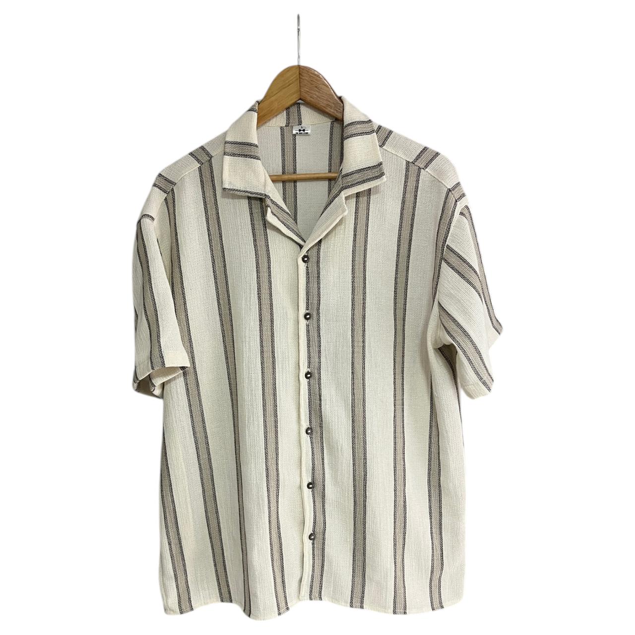 Camisa Rayas Tierra Regular Fit Tejida