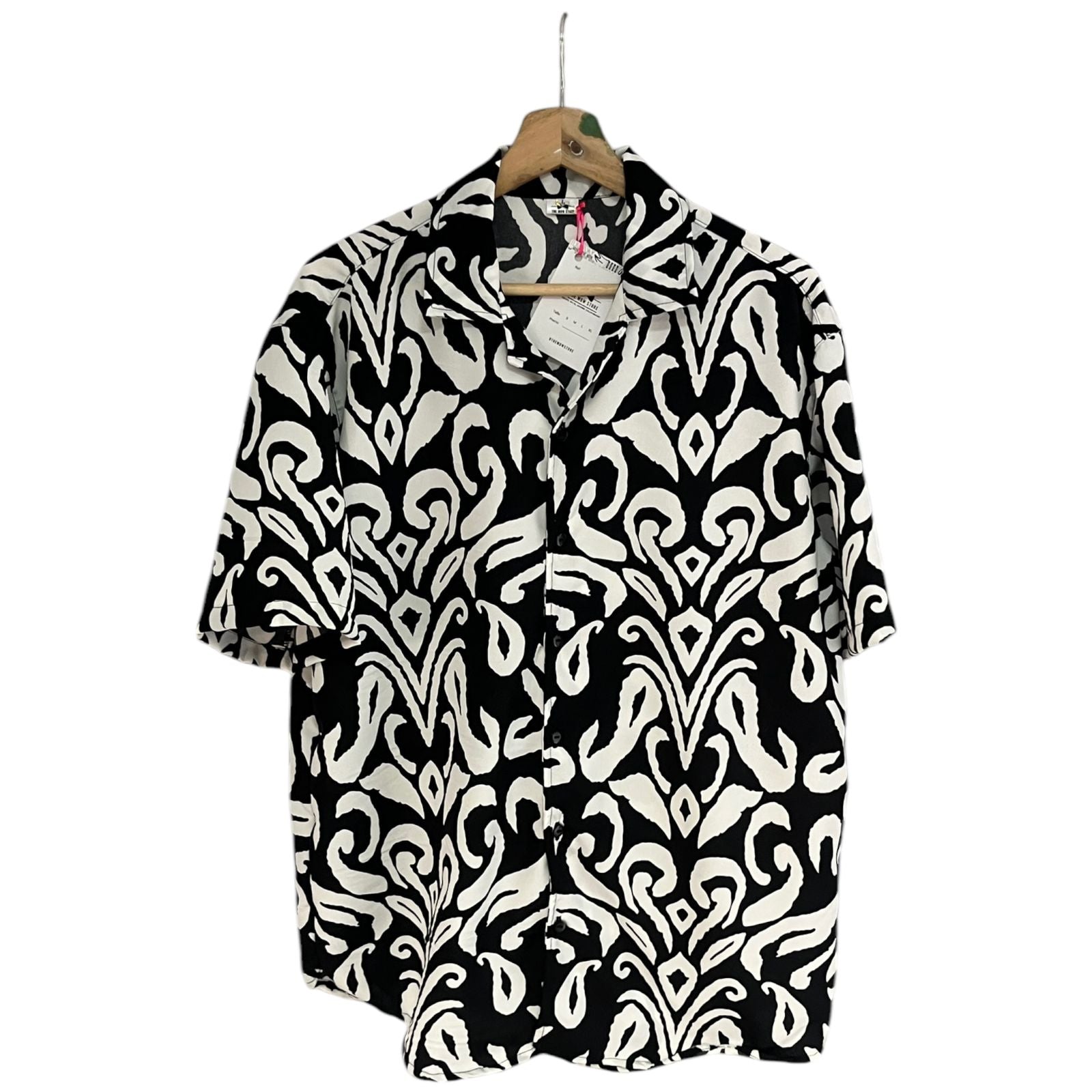 Camisa Cayeye BlackNWhite Regular Fit Seda