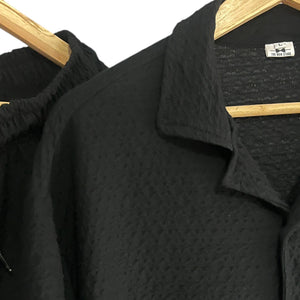 Conjunto Texturazas Olas Regular Fit Negra