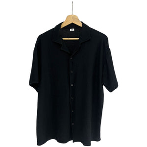 Camisa Texturas Olas Regular Fit Negra