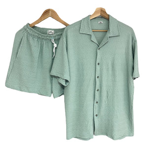 Conjunto Texturazas Olas Regular Fit Verde Menta