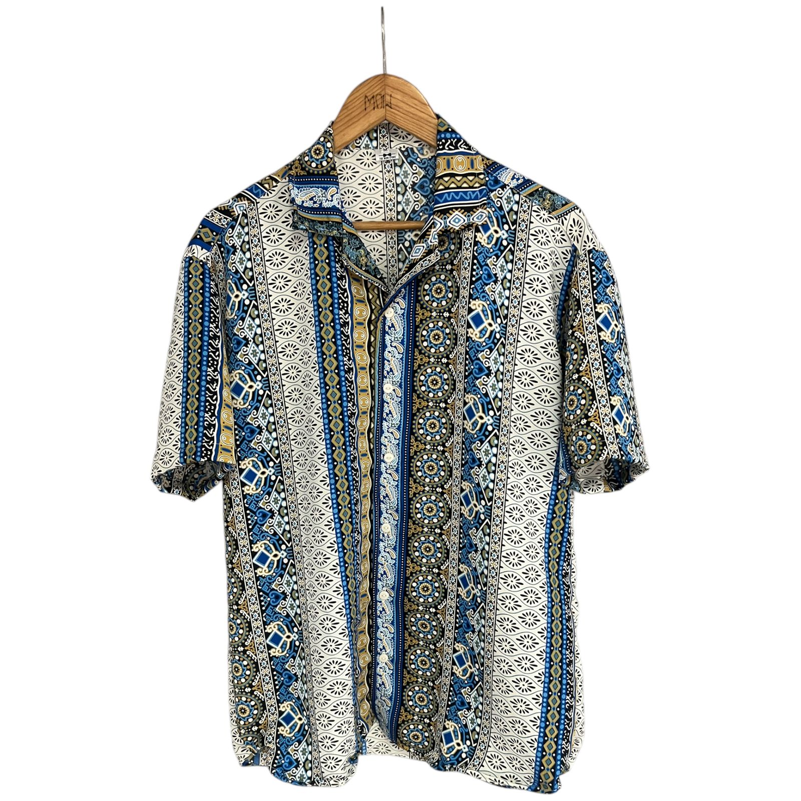 Camisa Mompoxina Azul Regular Fit Con textura