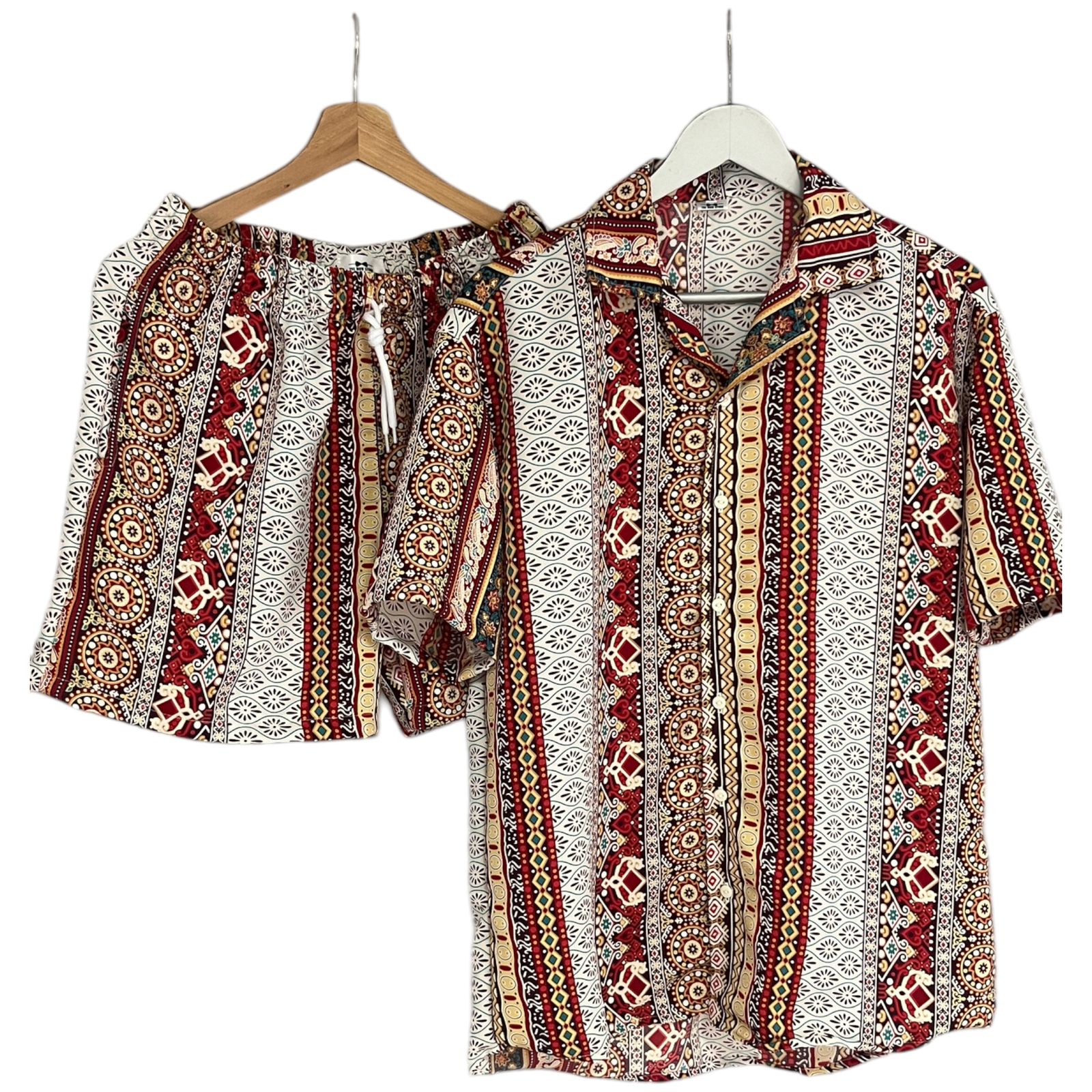 Conjunto Mompoxina Rojo Regular Fit Texturizada