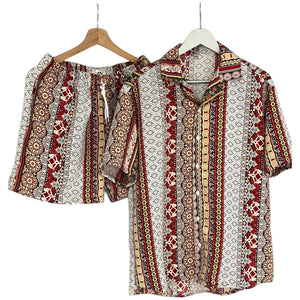 Conjunto Mompoxina Rojo Regular Fit Texturizada