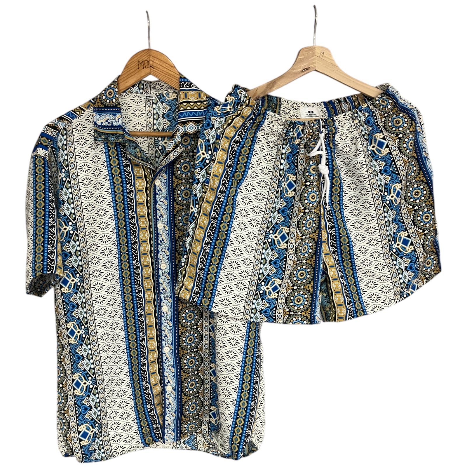 Conjunto Mompoxina Azul Regular Fit Texturizada