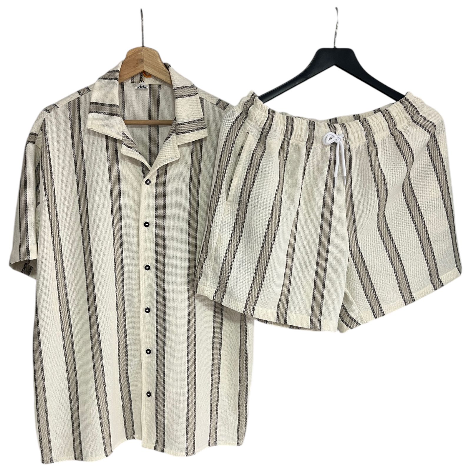 Conjunto Rayas Tierra Regular Fit Tejida