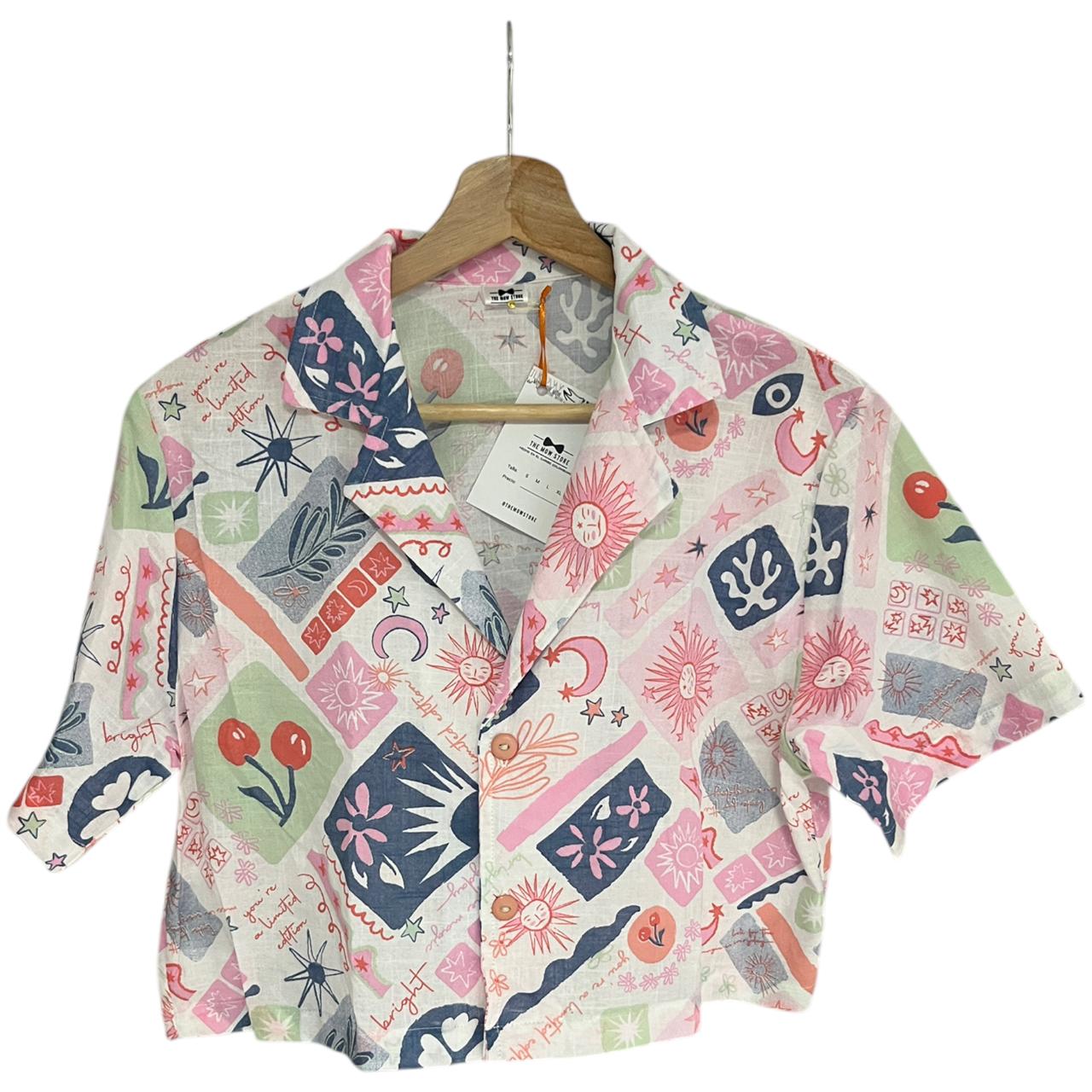 Croptop Lino Sun Regular fit