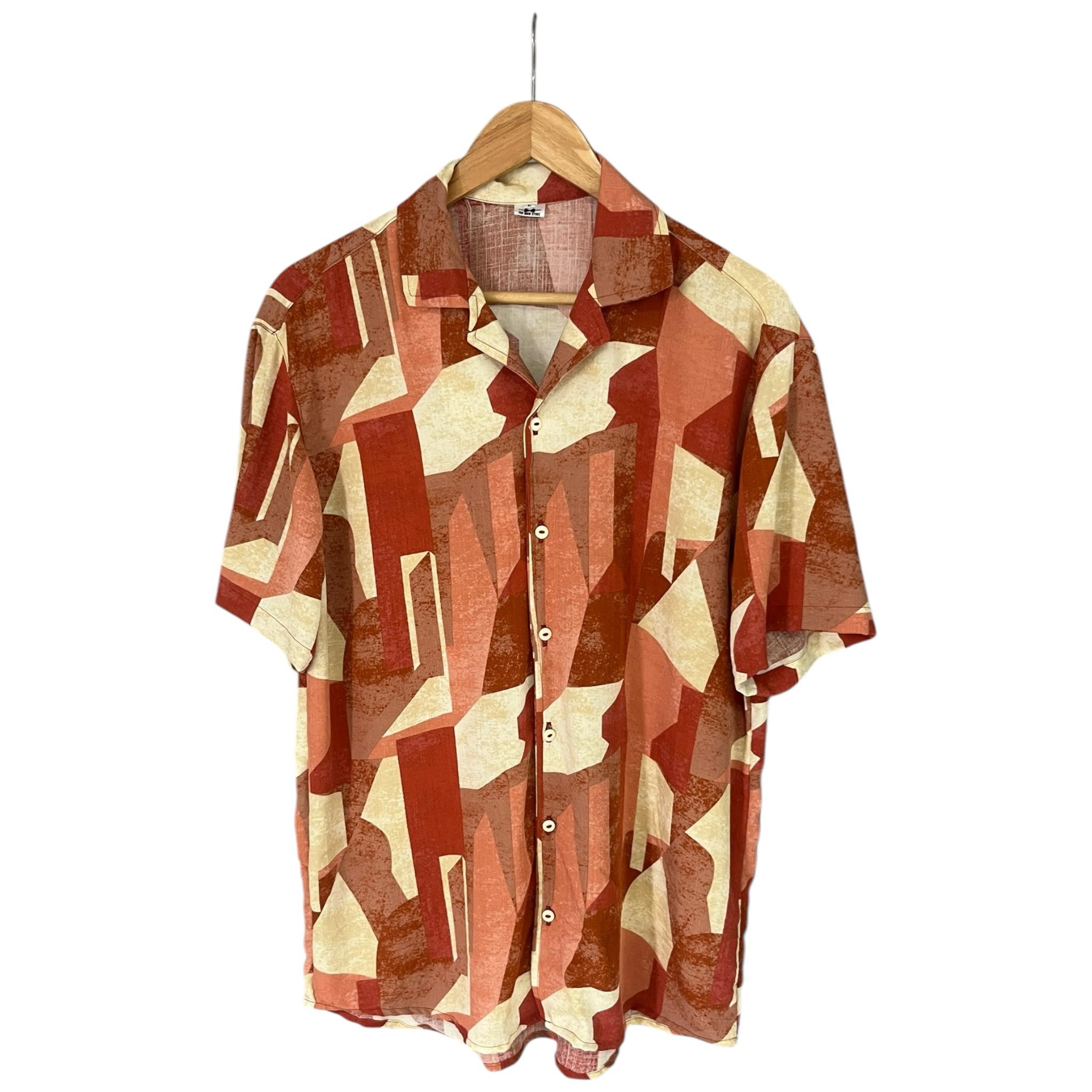 Camisa Mantu Rojizo Regular Fit Lino