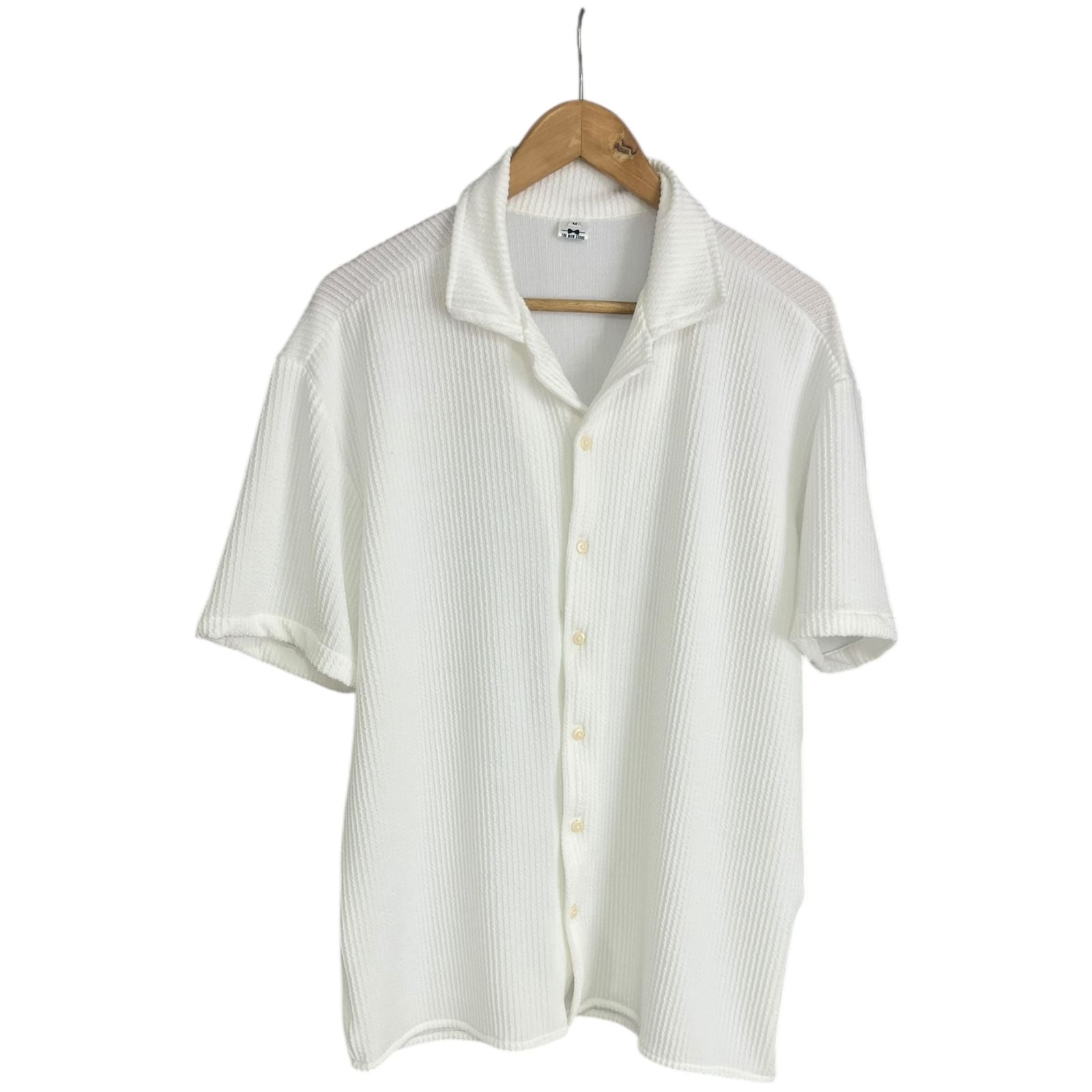 Camisa Blanco Regular Fit Texturizada Rib Premium