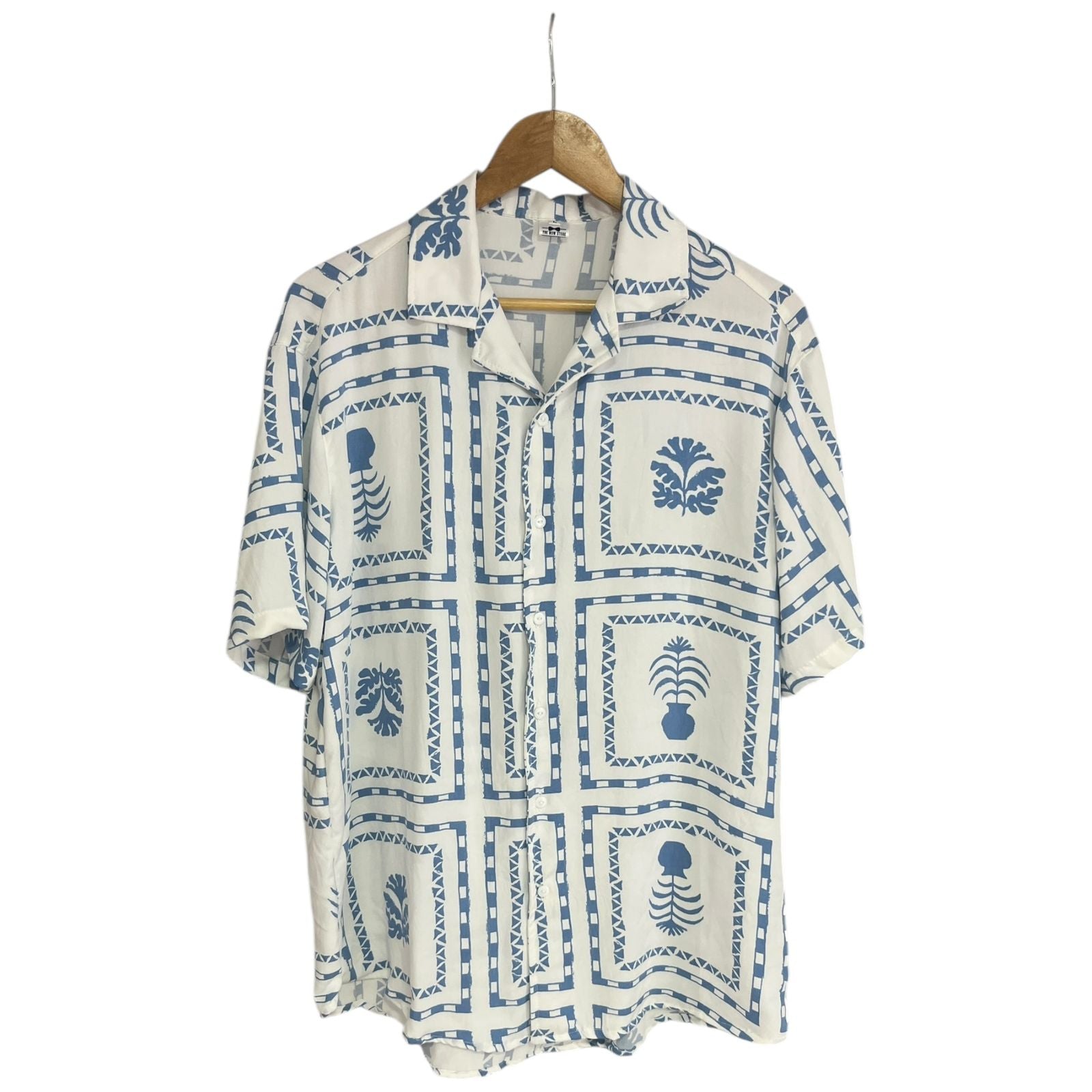 Camisa Jarron Azul Regular Fit Rayon