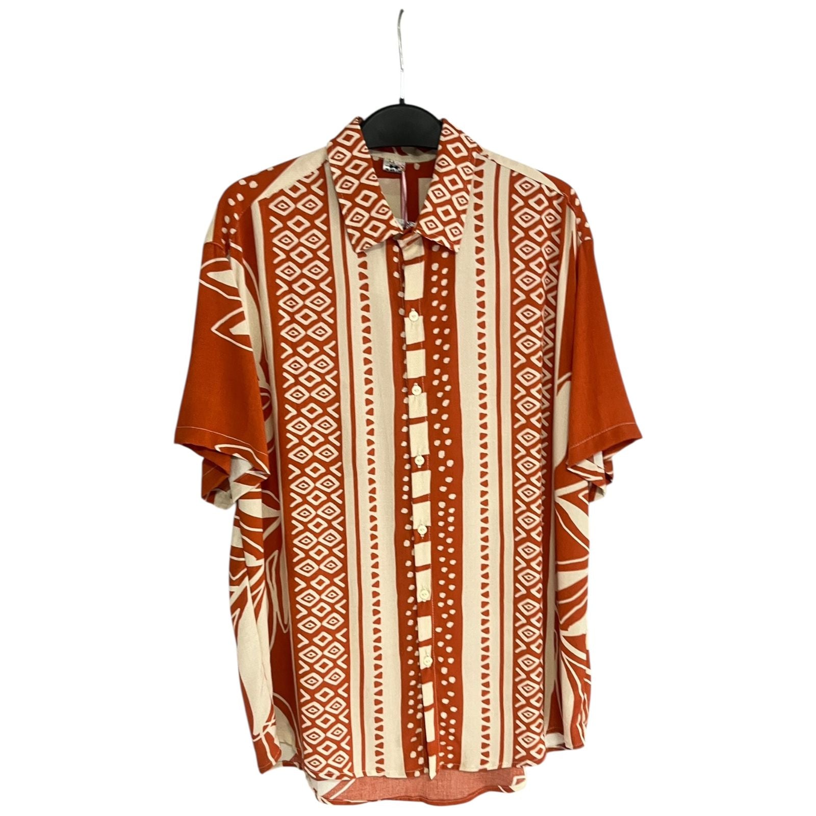 Camisa Estampada Tropical Regular Fit Rayon