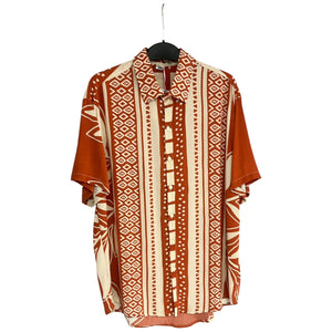 Camisa Estampada Tropical Regular Fit Rayon