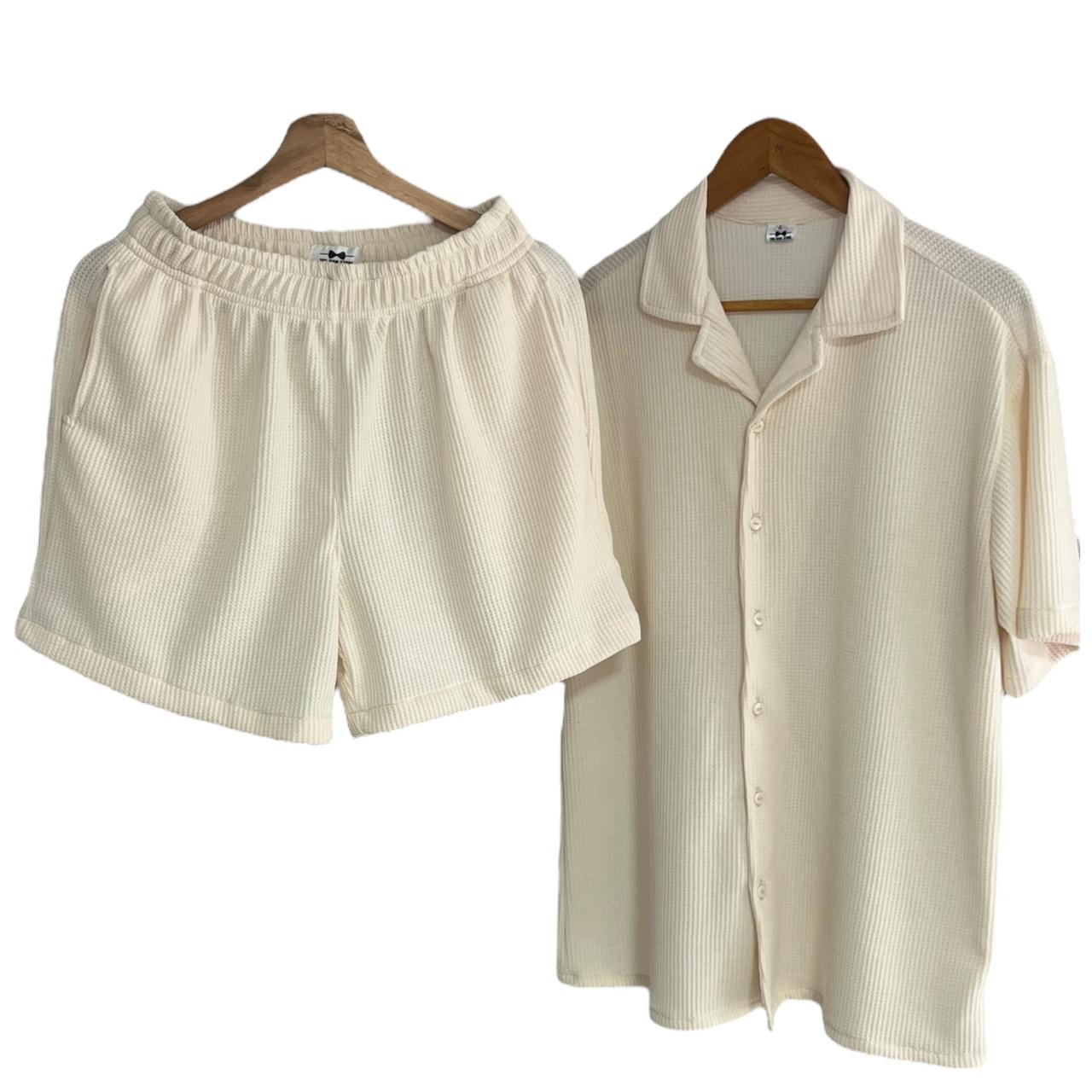 Conjunto Mantequilla Regular Fit Texturizado Galleta