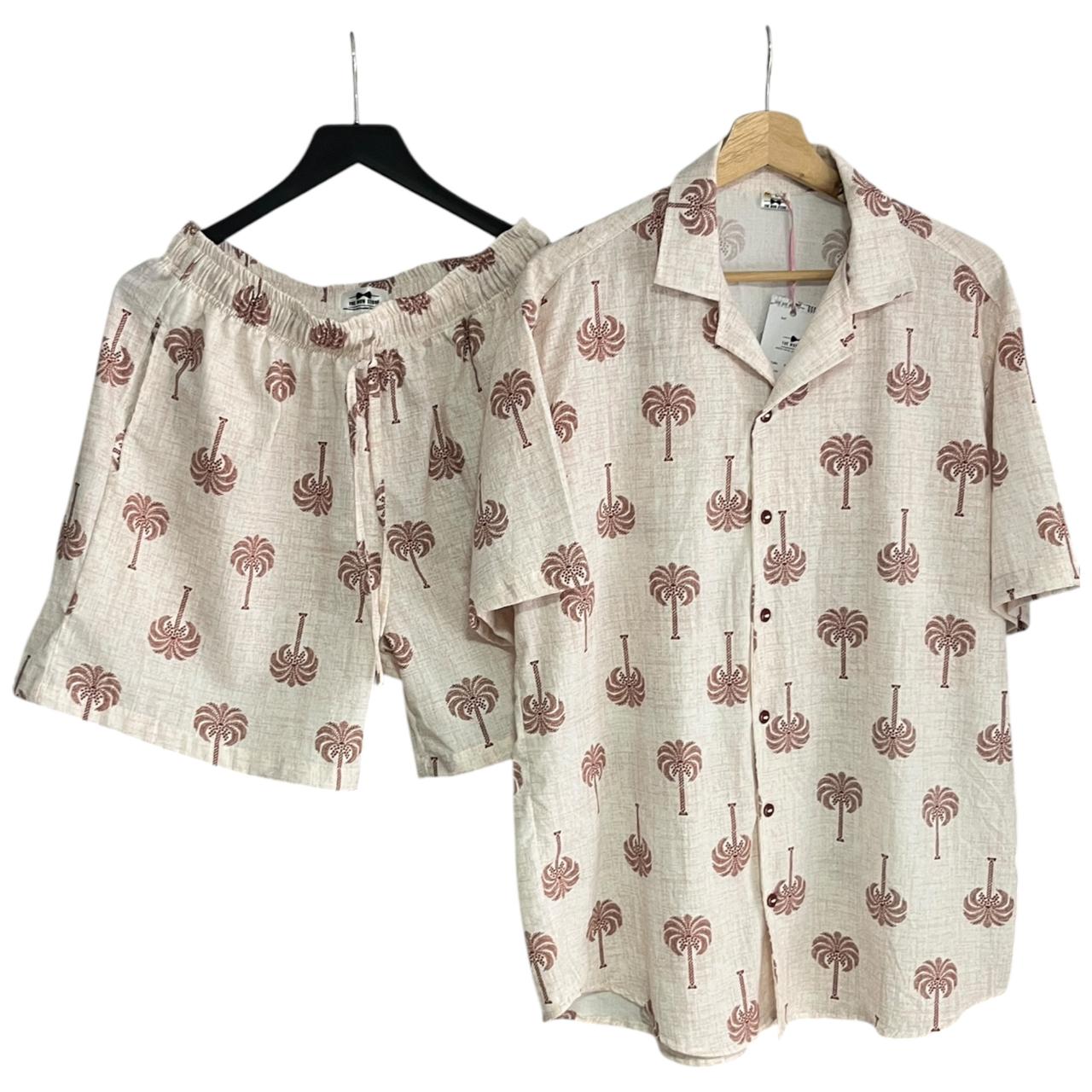 Conjunto Palma Real Rojas Lino Regular Fit