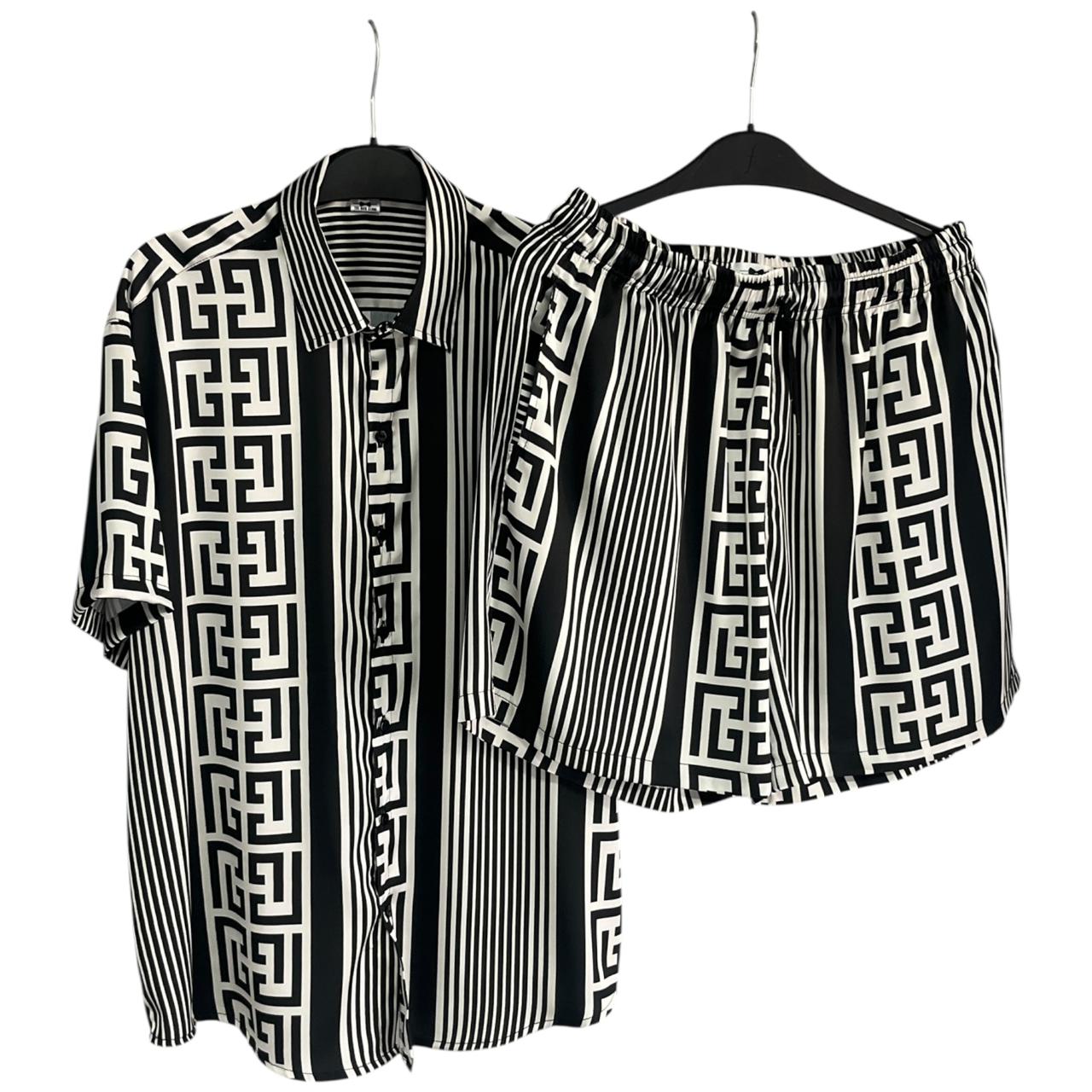 Conjunto Versaces Negro Seda Satinada