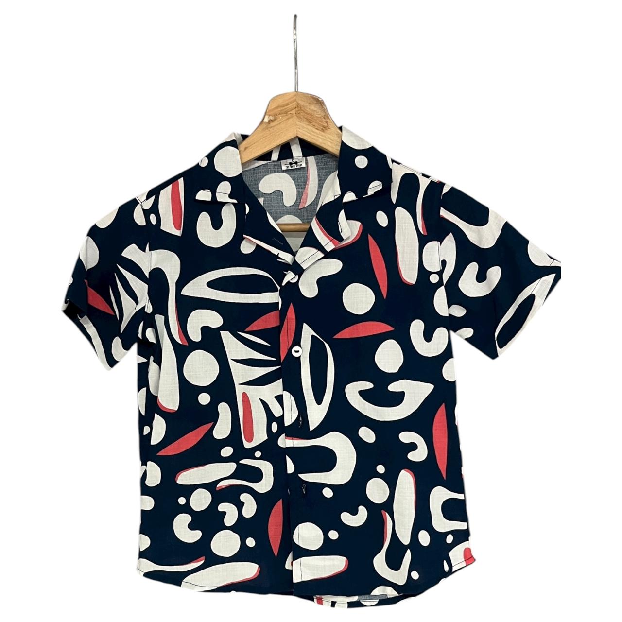 Camisa Niñ@ Lino Azul Oscuro