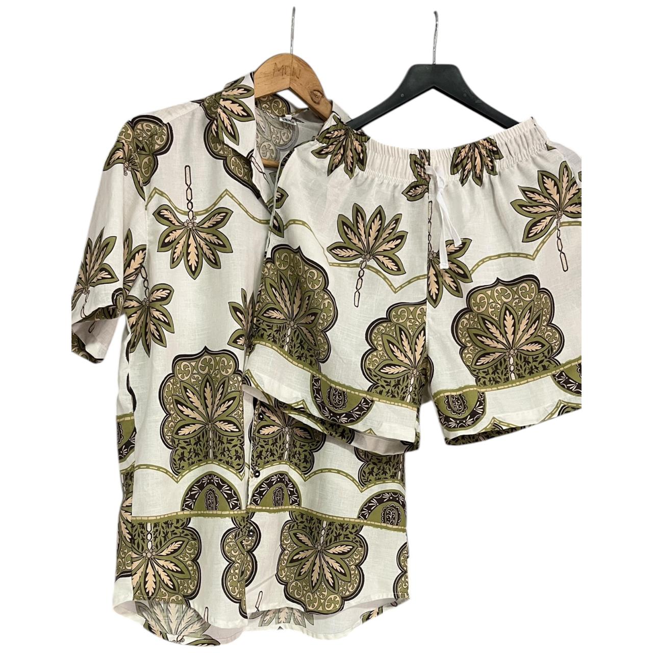 Conjunto Palmar Tropical Regular Fit Lino