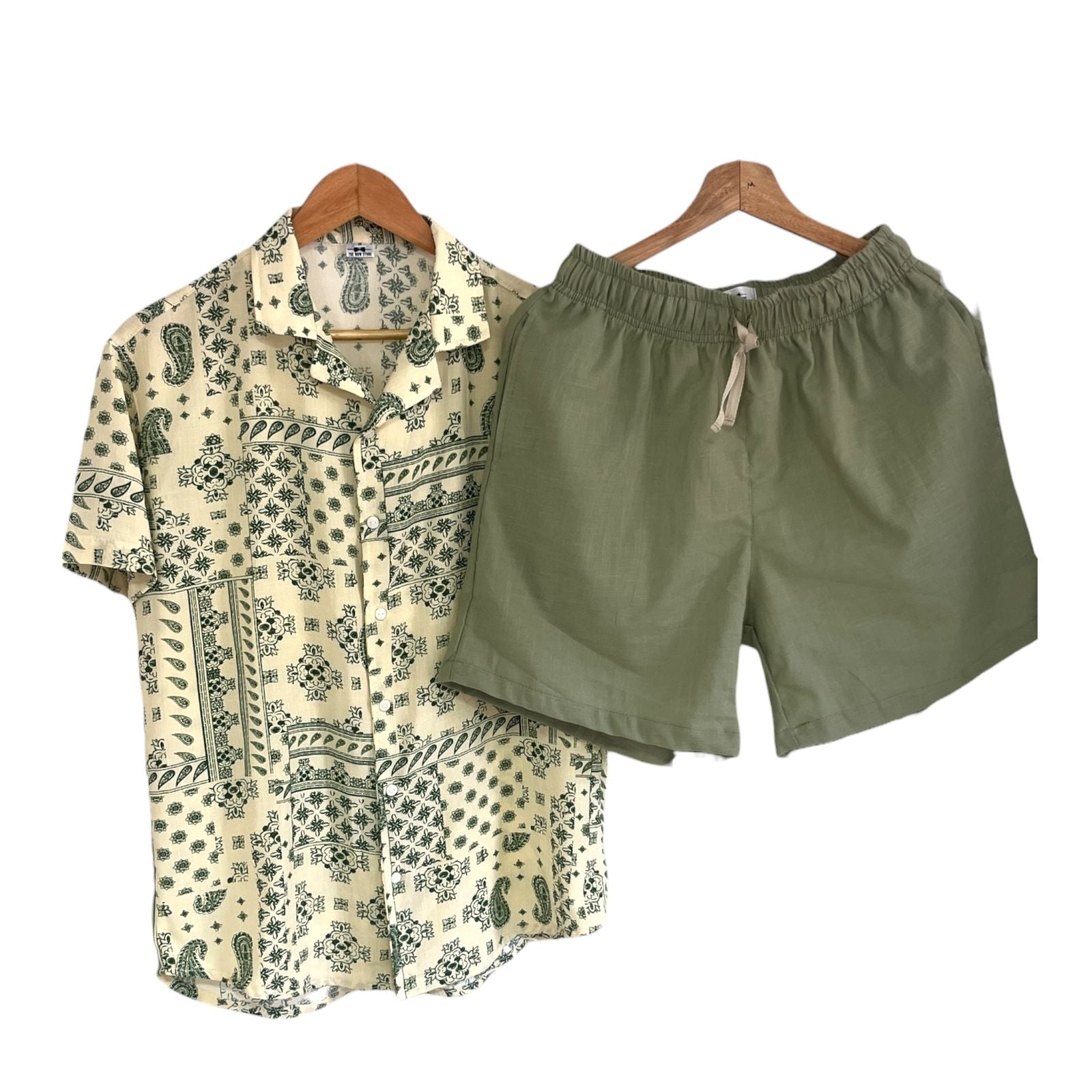 Conjunto Lino Bermuda Verde Lino