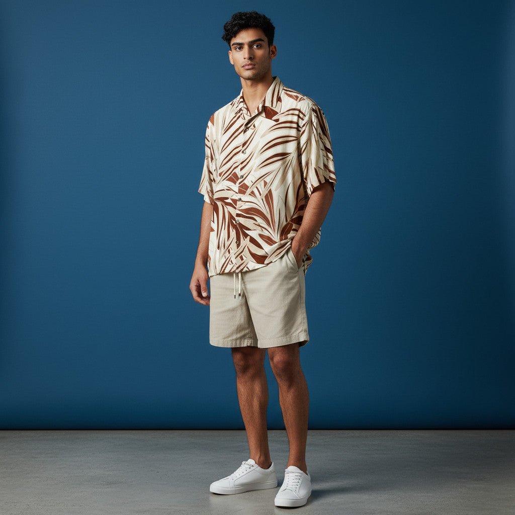Camisa Tropico Cafe Rayon