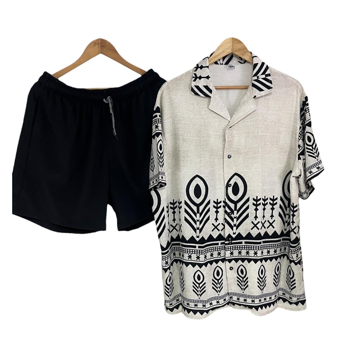 Conjunto Ruedo tribal Rayon  / Bañadora Sin Malla