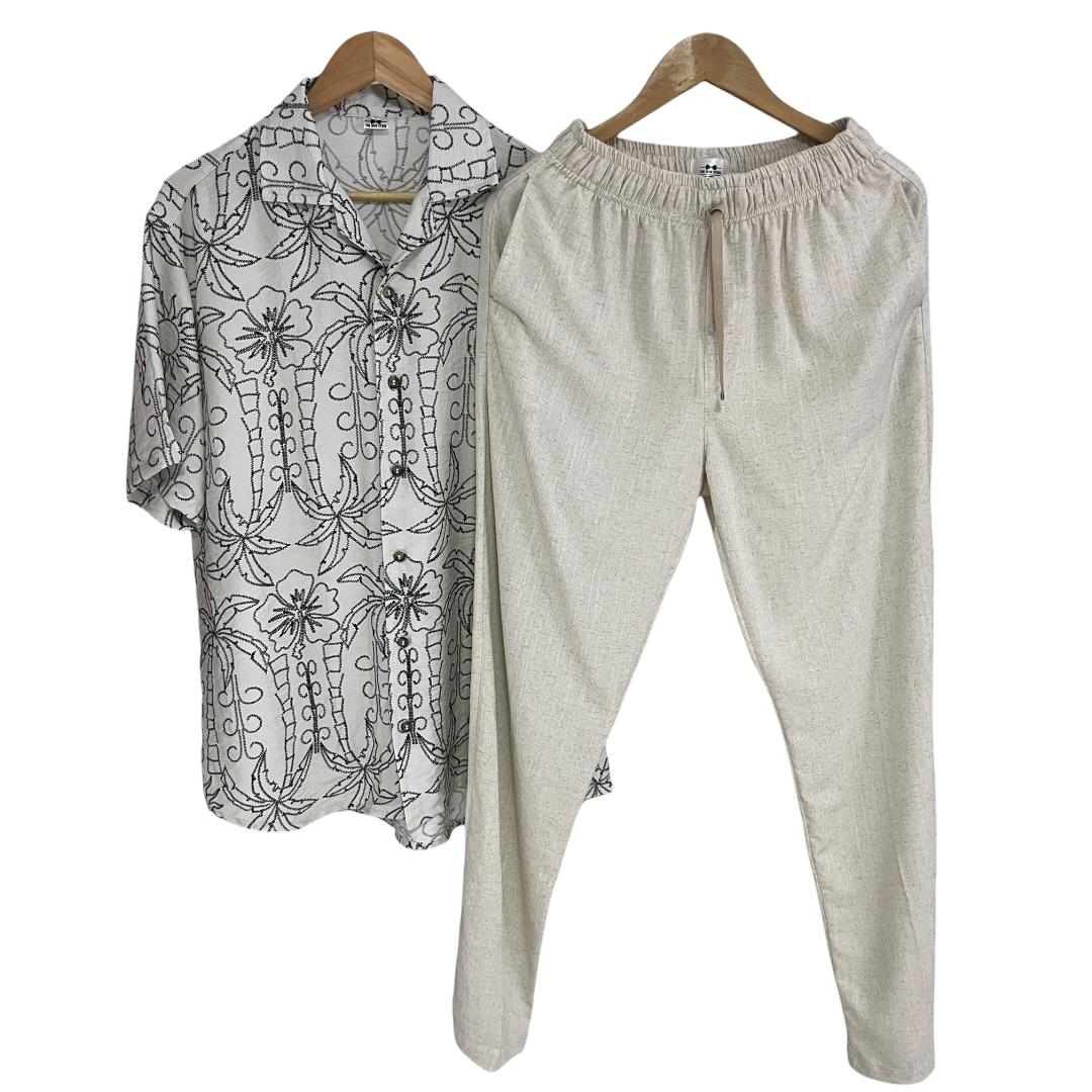 Conjunto Pantalon Lino Camisa Siena Verde