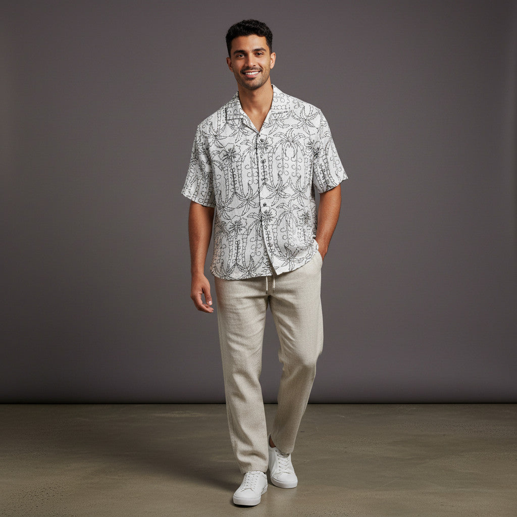 Conjunto Pantalon Lino Camisa Siena Verde