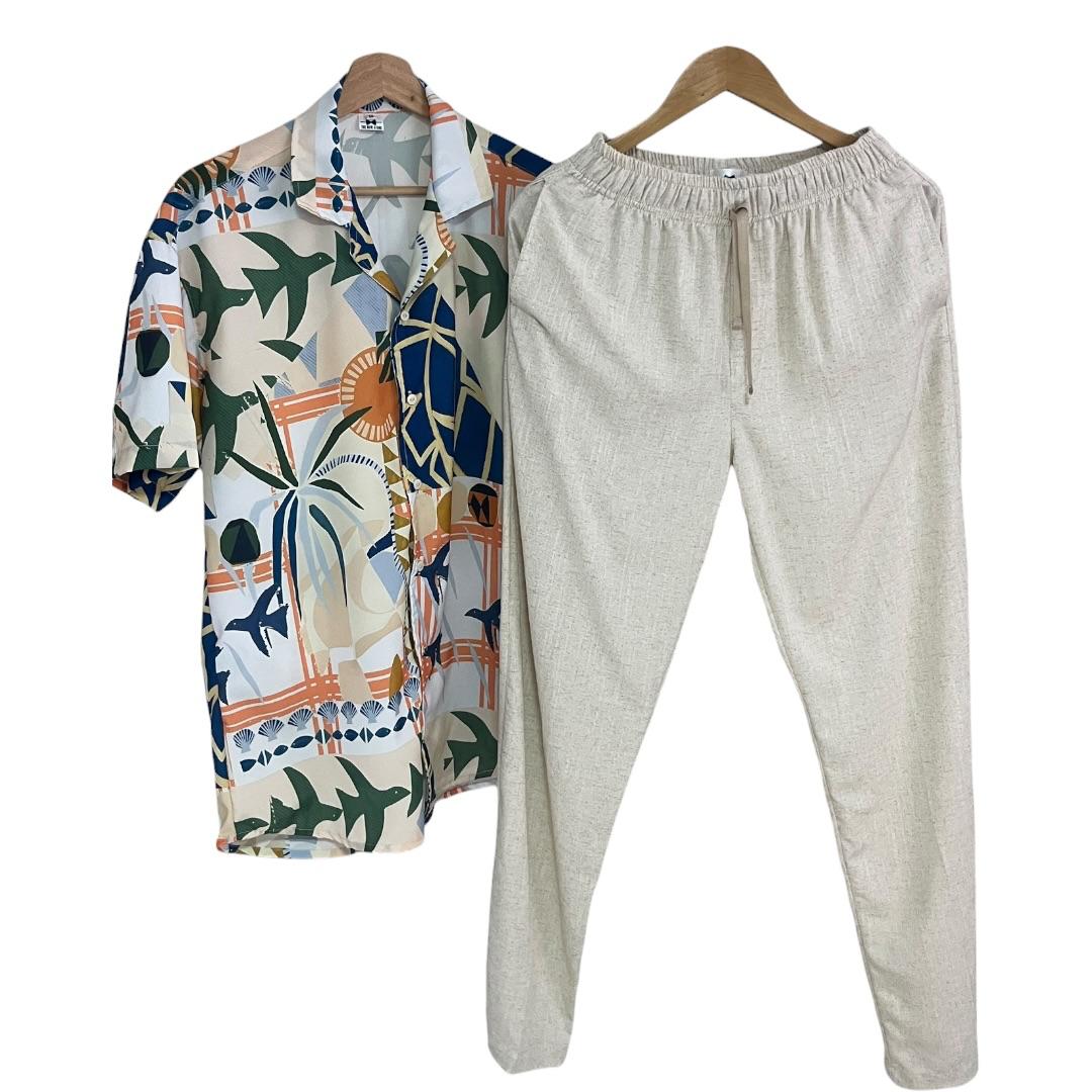 Conjunto Pantalon Lino / Camisa Atarraya Seda